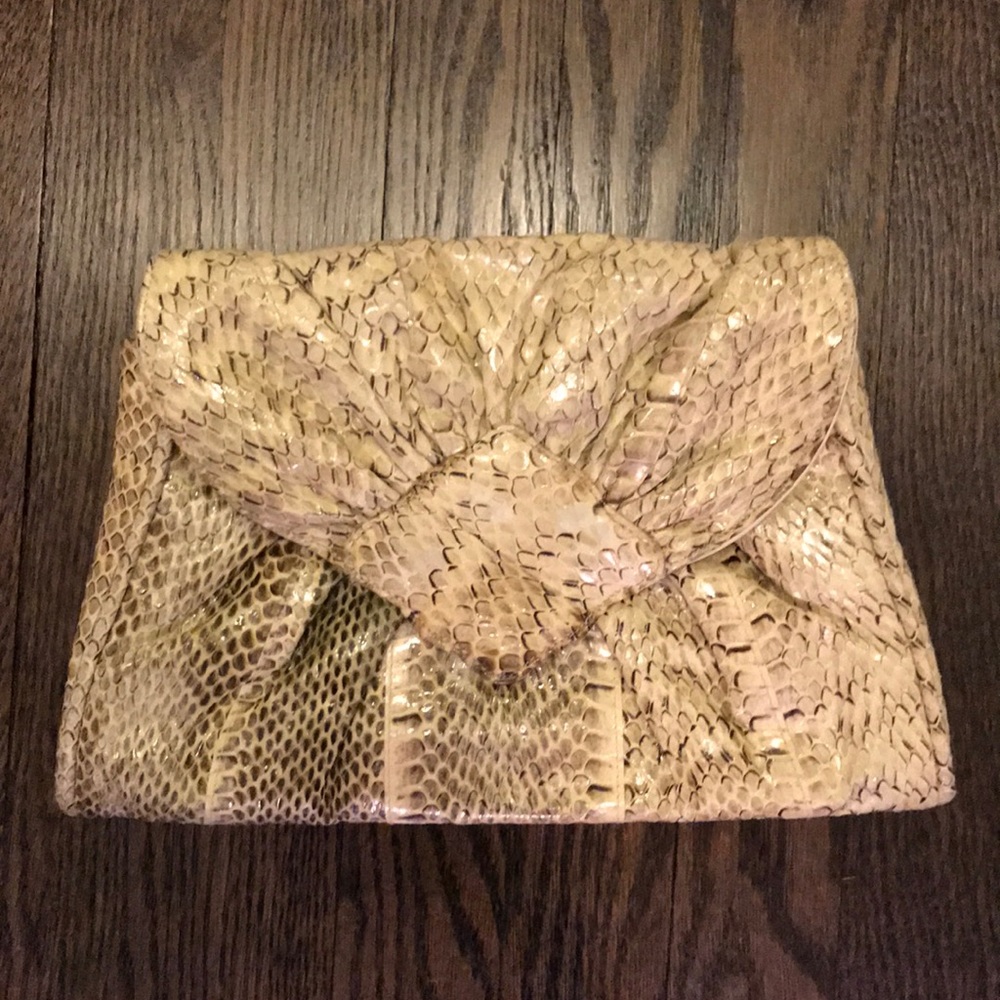 Vintage snakeskin clutch/shoulder bag